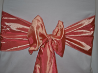 Coral Pink Chair Sash